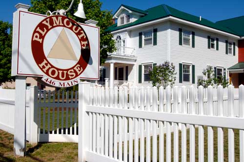 Vintage Plymouth House Sign The Plymouth House Process; addiction recovery; 12-Steps; drug & alcohol treatment facility; New Hampshire; New England; Our Facilities